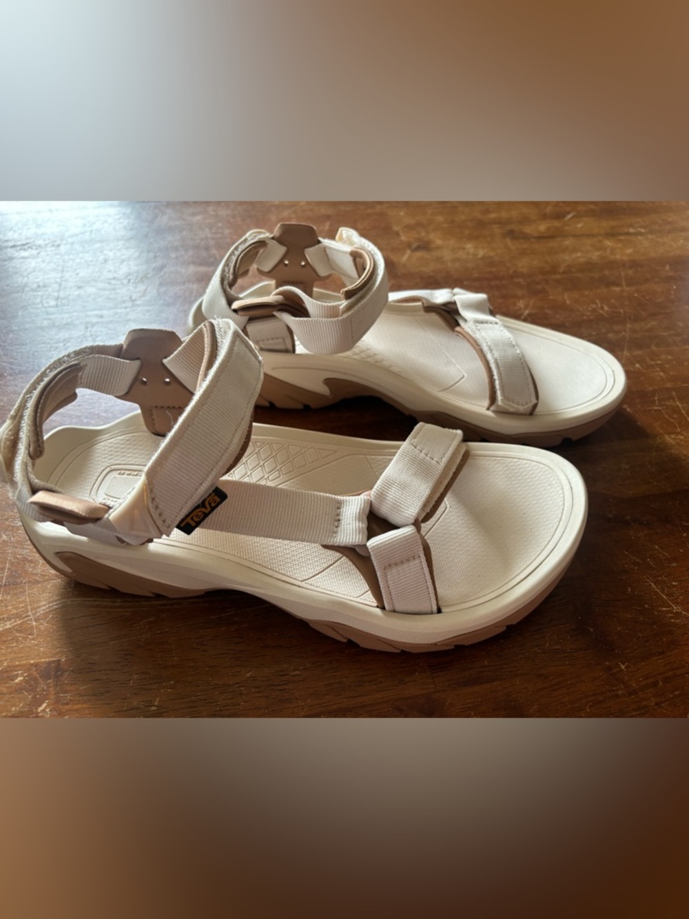 Teva Women's Light Beige Strappy Sport Sandals